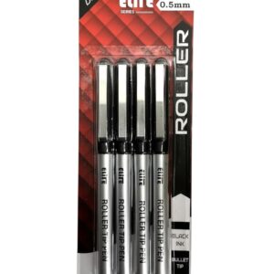 St Roller Tip Pen Black 4Pk — wholesale bulk supply from JMD All Star