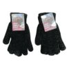 GLOVE LADY CHENILLE ALL BLACK (72)