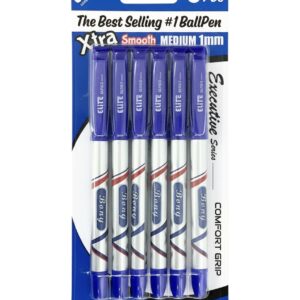 Ballpen Blue Bony Body 1Mm 6Pk — wholesale bulk supply from JMD All Star