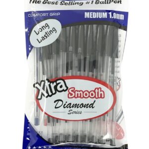 Ballpen Black Clear Body 1Mm 15Pk — wholesale bulk supply from JMD All Star