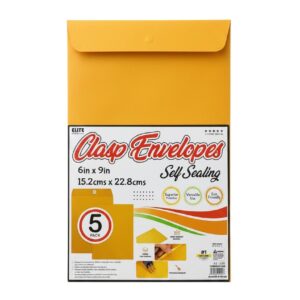 ST ENVELOP 5PK CLP 6X9" (48)