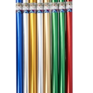 METALLIC SOLID WRAPPING PAPER AST 40"X 30 SQFT (48)