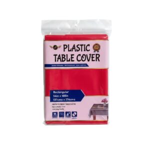 PLASTIC TABLE COVER RED(48)