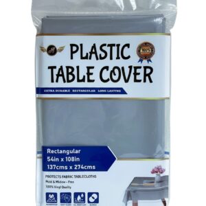 PLASTIC TABLE COVER SILVER(48)