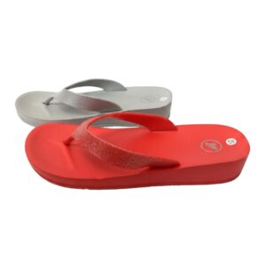 FLIP FLOP FANCY LADIES RED GREY 6-10(30)