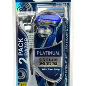 RAZOR PLATINUM 6 BLADE MEN 2CT (24)