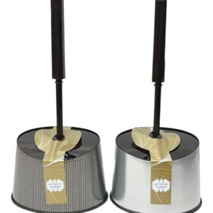 TOLIET BRUSH WITH METALLIC HOLDER OVAL AST(24)