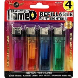 FLINT LIGHTER 4PK AST (48)