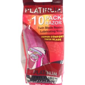 LADIES RAZOR PINK 10PK /2 BLADES(24)