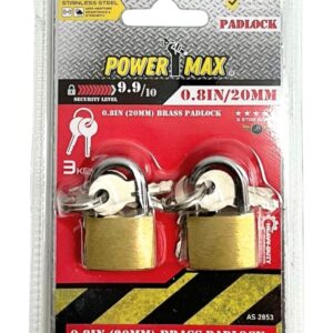 PADLOCK BRASS 20mm 2CT (48)