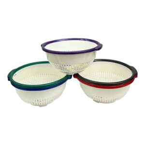 PL COLANDER W/HANDLE 10'' AST(48)