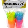 SHOT GLASS 1 OZ COLOR AST 24CT (36)