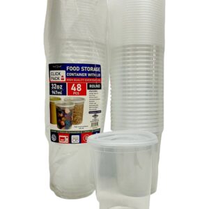 SOUP CONT RND CLR 32OZ (5)