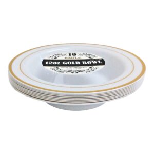 GOLDRIM BOWL 12oz 10CT(12)