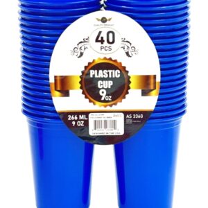 PLASTIC CUP 9OZ BLUE 40CT(24)