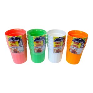 PL 4PK TUMBLER AST(36) 10.2*10.2*12CM 700ML 240Z