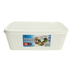 PL FOOD CONTAINER RECT WHITE 78oz (36)