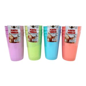 PL TUMBLER 3PK 28oz AST(36)
