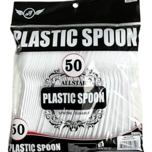 WHITE HEAVY DUTY SPOONS 2.7G 50PCS (48)