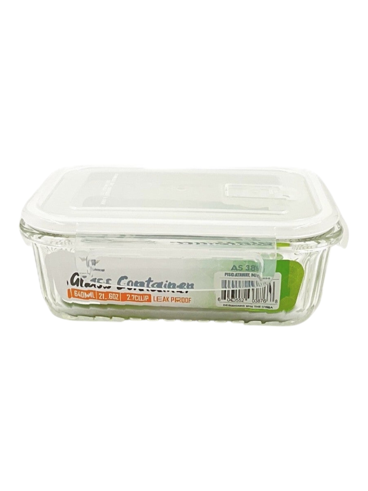 Glass Food Container W Lid Rectangle 21.6Oz 640Ml — wholesale bulk supply from JMD All Star