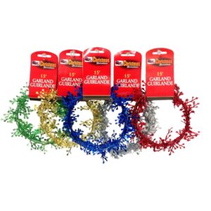 X-MAS 15" SHIMMER TINY STAR GARLAND AST(120).