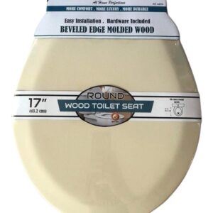 WOOD MDF TOILET SEAT BEVELED BEIGE17''(4)
