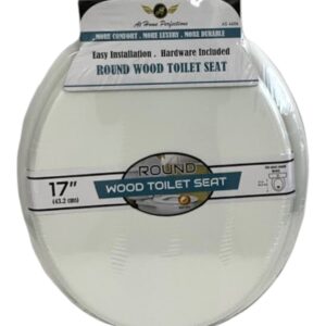 WOOD MDF TOILET SEAT RD EDGE WHITE 17''(4)