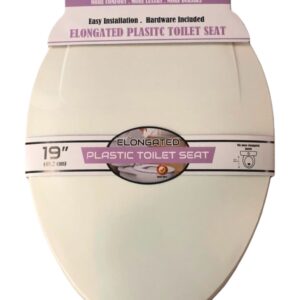 PP TOILET SEAT 19'' ELONG WHITE (6)