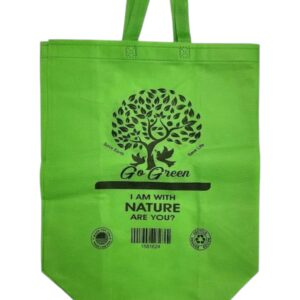 NON-WOVEN BOX BAG GREEN 15X8X16 (150)
