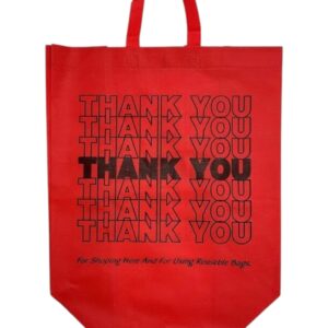 NON WOVEN BOX BAG RED 15X8X16(150)