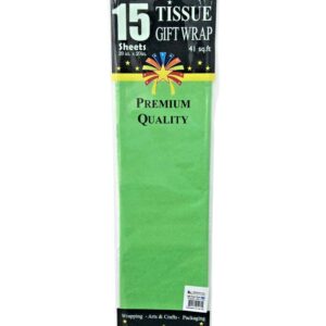 GIFT TISSUE LIGHT GREEN 15CT(48)