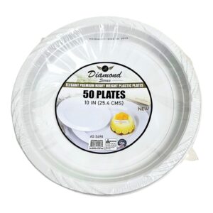 PL PLATES 10" WHITE 50CT(8)