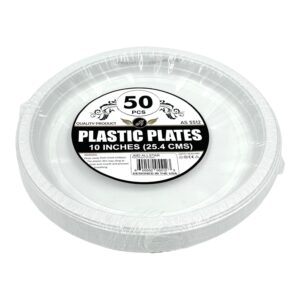 PL PLATES 10" WHITE 50CT(8)