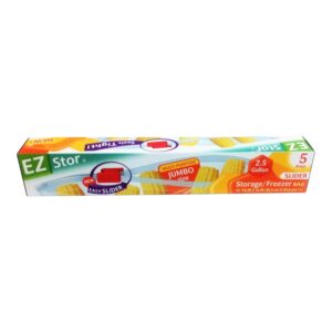 SLIDE ZIP STORAGE BAG 2.5gallon 5CT (24)