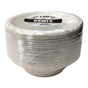 PL BOWL 12oz 7" WHITE 100PC (8)