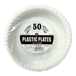 PL PLATE 7" WHITE 50CT (12)