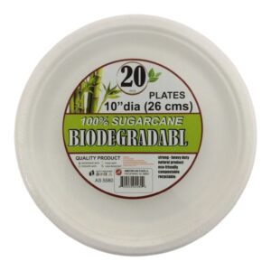 BIODEGRADABLE PLATES 10" 20CT (24)