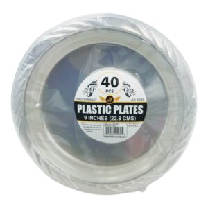 PL PLATE 9'' CLEAR 40CT(12)