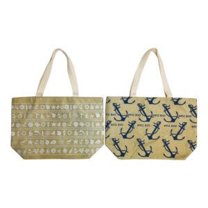 BEACH BAG ANCHOR & SHELLS AST (24)