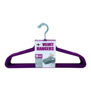 HANGER VELVET PURPLE 10PK (12)