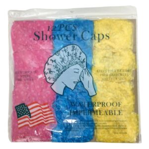 SHOWER CAPS 12PC 72)6766