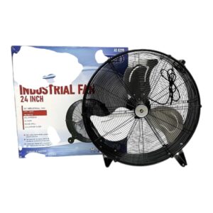 INDUSTRIAL FAN 24" HEAVY DUTY BLACK 180W, 120V, 60HZ 3 ALUMINUM BLADES (1)