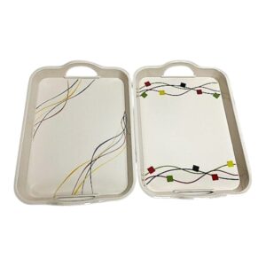 MELAMINE TRAY LARGE 33X23.5X3.9 AST(36)
