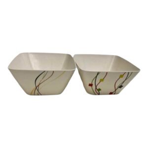 MELAMINE BOWL SQUARE 8'' AST (36)