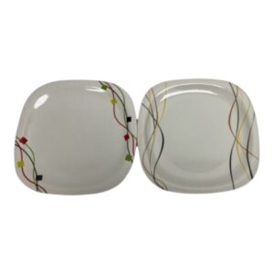 MELAMINE PLATE SQUARE 9'' AST (36)