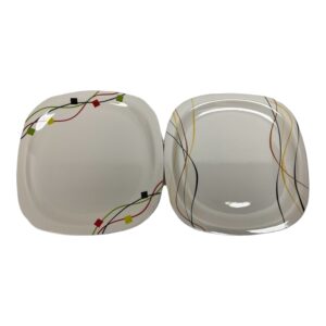 MELAMINE PLATE SQUARE 12.5'' AST (36)