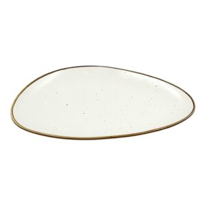 MK EGGPLATE CREAM 11"(36)