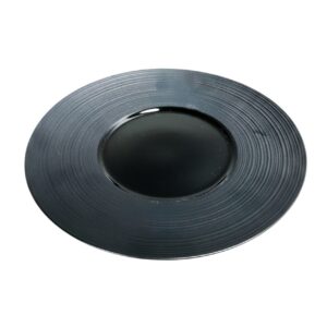 PLATE 8"MIKA RND BLK(36)56055